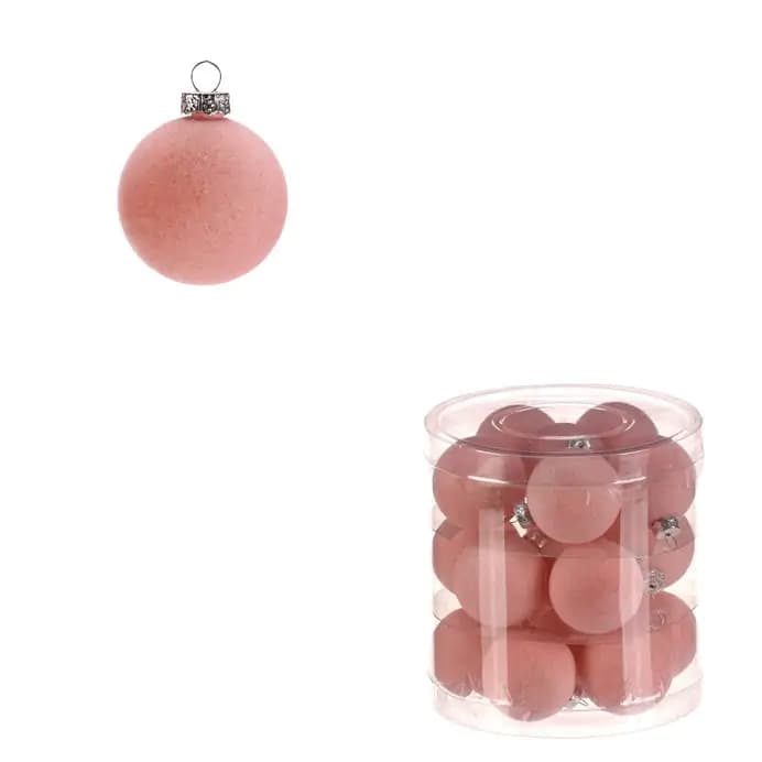 Autronic Sametové ozdoby, pr. 4 cm (18 ks) VAK132 PINK