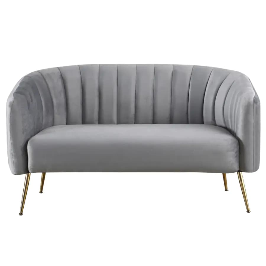 Tempo Kondela Designový 2-sed BAGY - šedá/gold chrom-zlatý - náhled 2