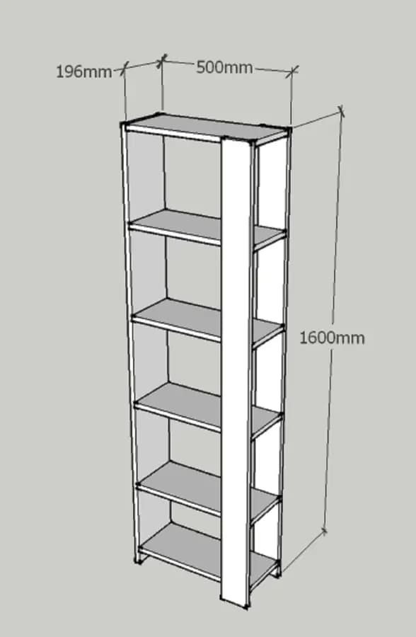 Casarredo Policový regál LARSON - ořech/bílá - náhled 3