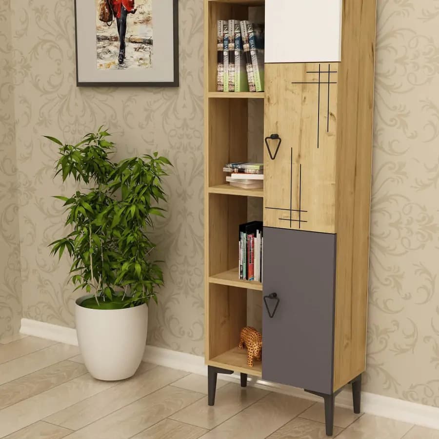 Casarredo Regál KODIAK - antracit/ořech - náhled 5
