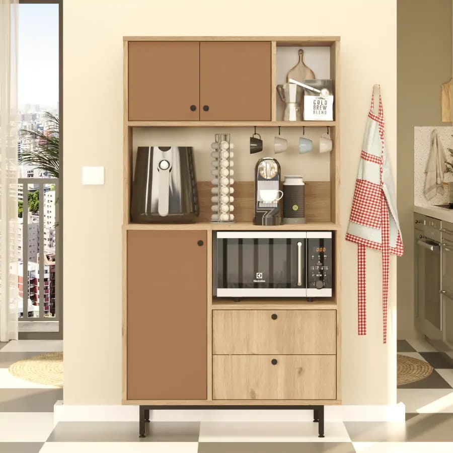 Casarredo Kuchyňská skříňka HERMOSA - dub/cihlová - náhled 2