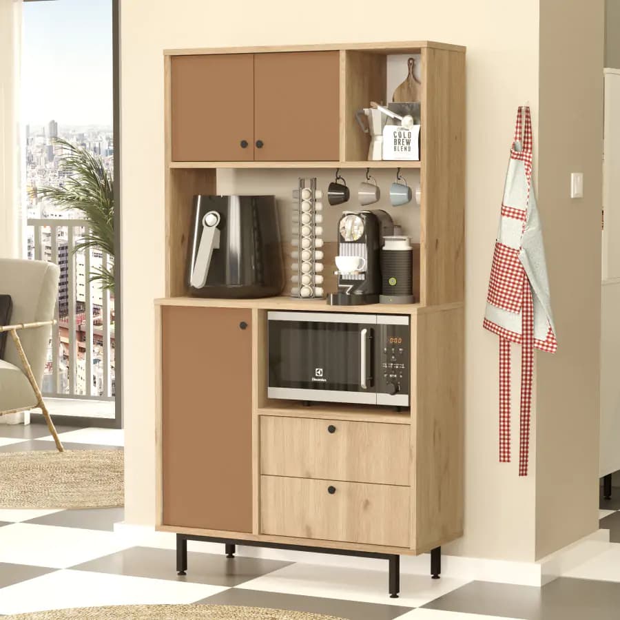 Casarredo Kuchyňská skříňka HERMOSA - dub/cihlová - náhled 4