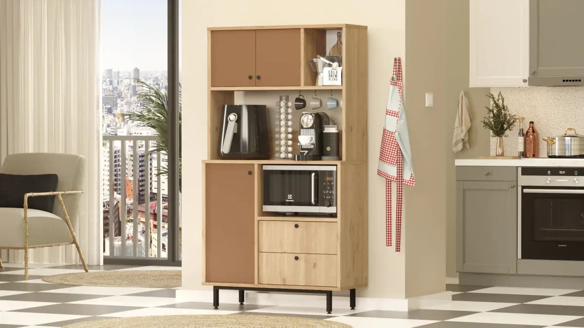 Casarredo Kuchyňská skříňka HERMOSA - dub/cihlová - náhled 5