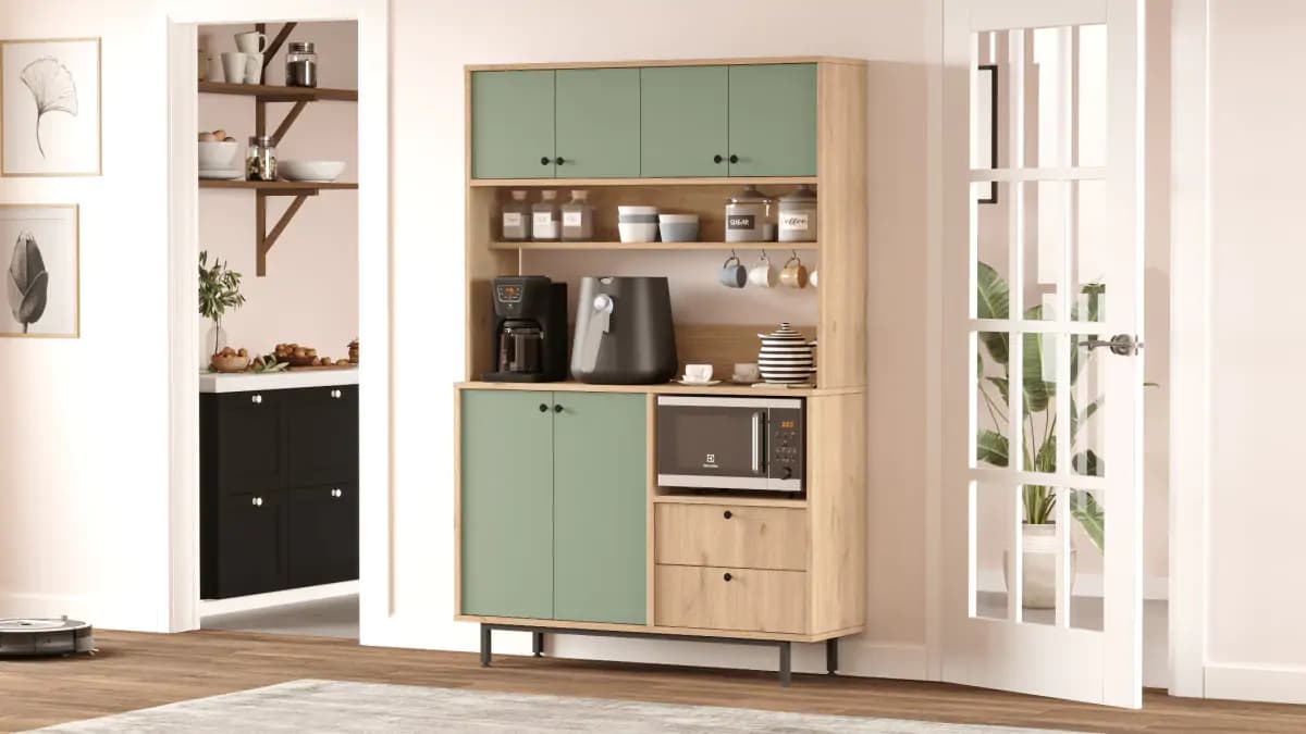 Casarredo Kuchyňská skříň ZAVALETA - dub/zelená - náhled 5