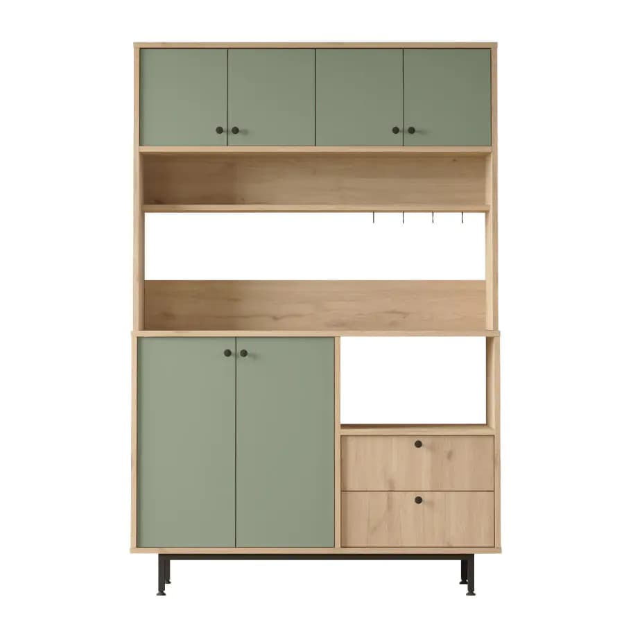 Casarredo Kuchyňská skříň ZAVALETA - dub/zelená - náhled 2