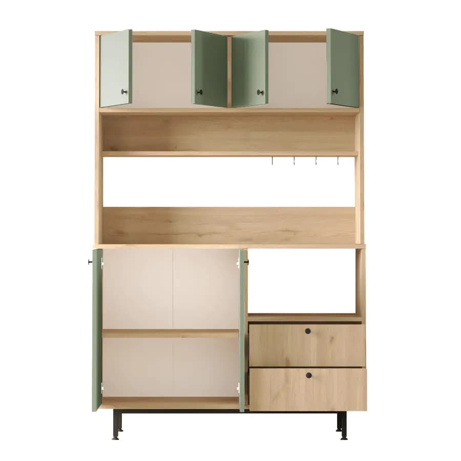 Casarredo Kuchyňská skříň ZAVALETA - dub/zelená - náhled 3