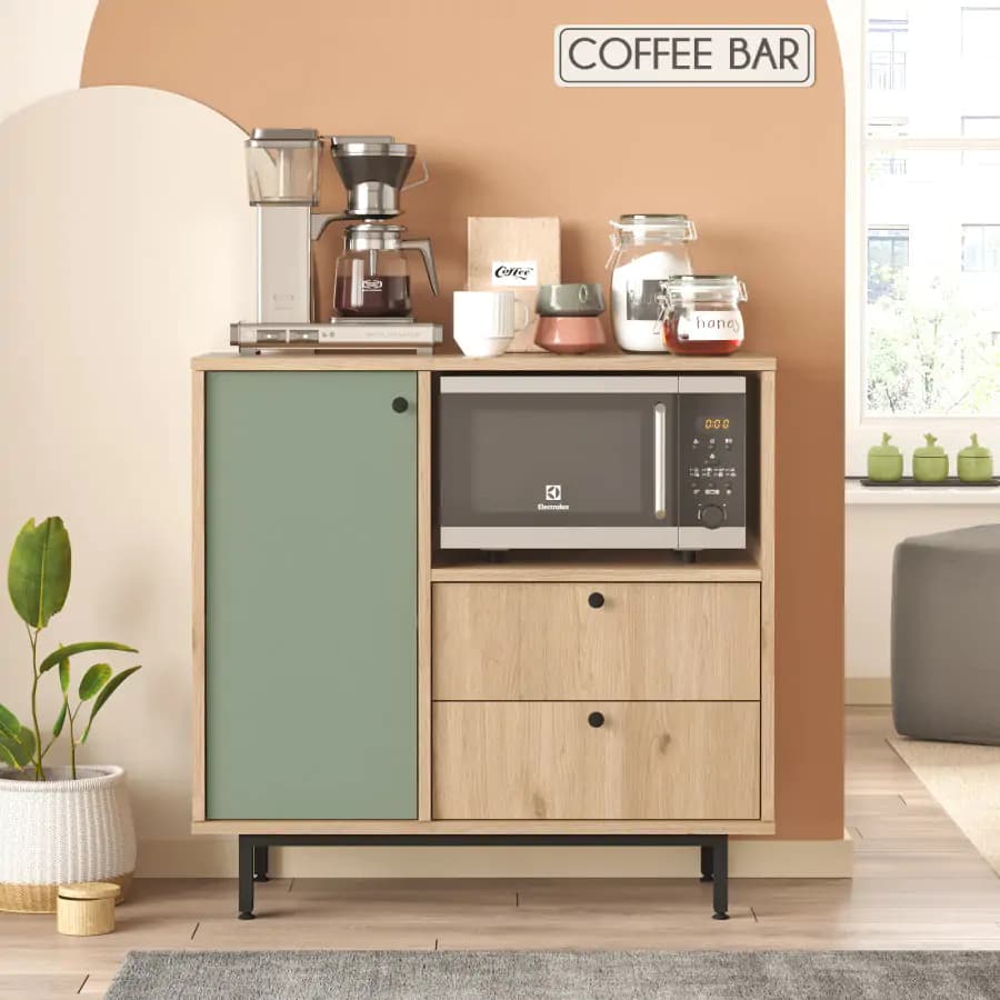 Casarredo Kuchyňská skříňka GARCIA - dub/zelená