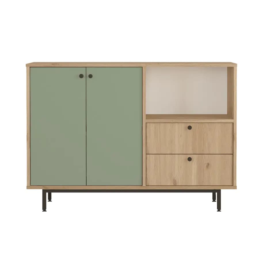 Casarredo Kuchyňská skříňka MORELOS - dub/zelená - náhled 2