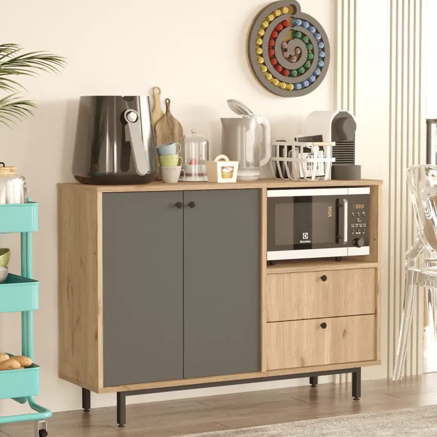 Casarredo Kuchyňská skříňka MORELOS - dub/antracit - náhled 4