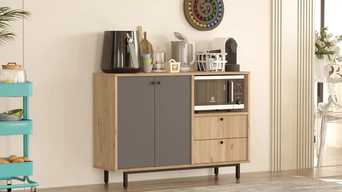 Casarredo Kuchyňská skříňka MORELOS - dub/antracit - náhled 5