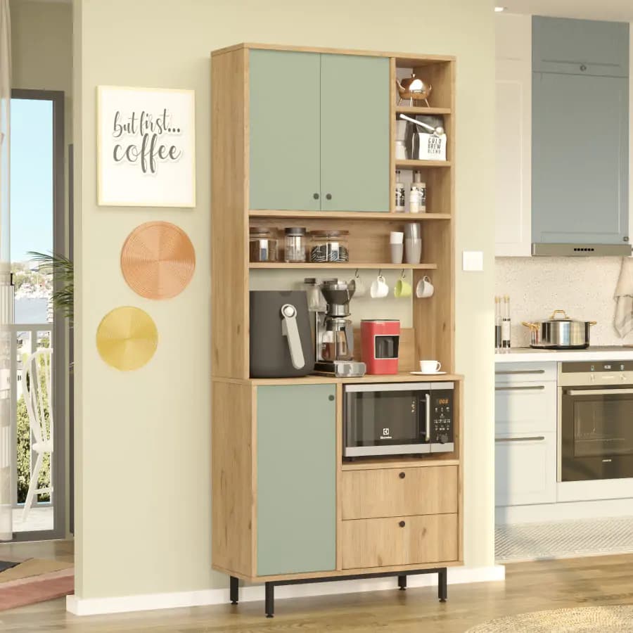 Casarredo Kuchyňská skříň ZAMORA - dub/zelená - náhled 4