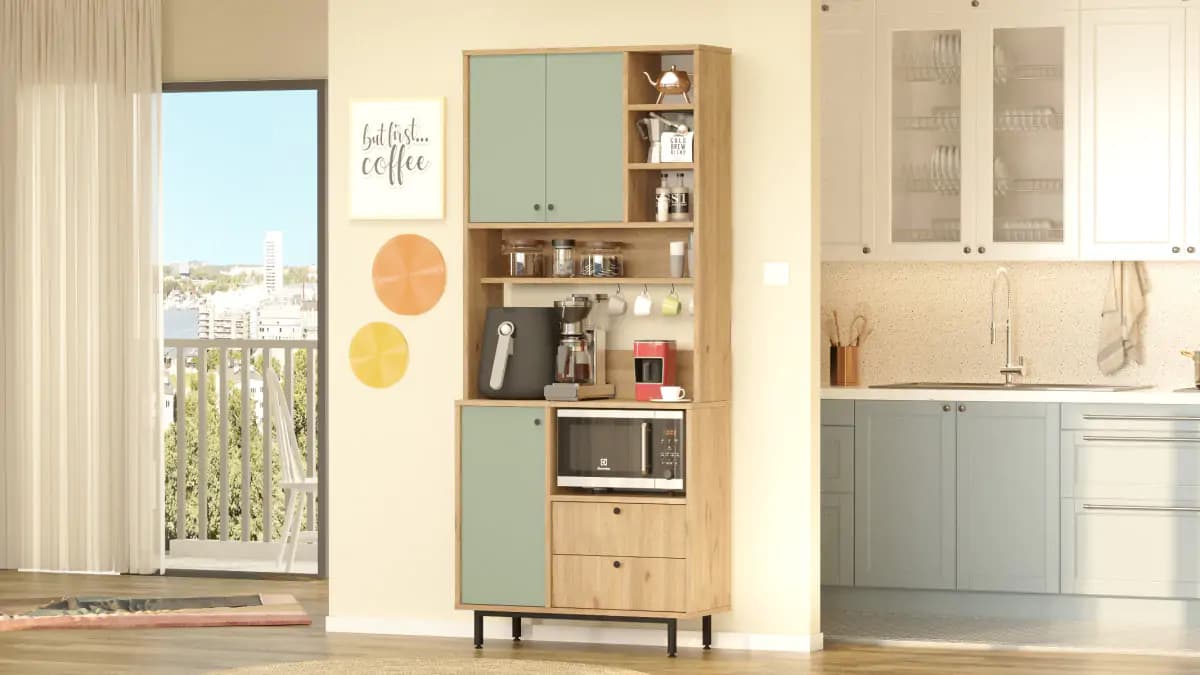 Casarredo Kuchyňská skříň ZAMORA - dub/zelená - náhled 5