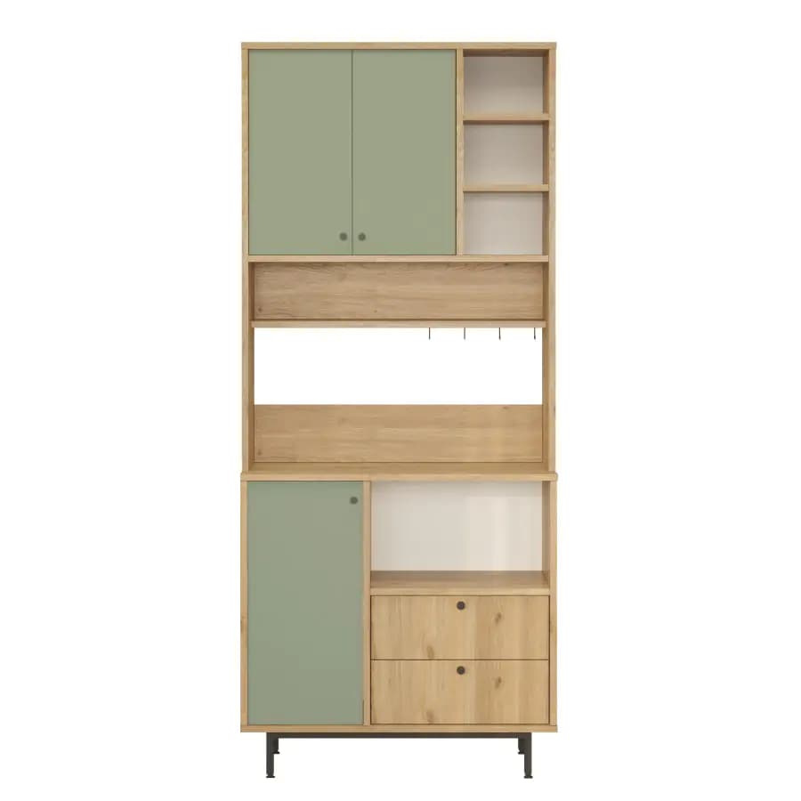 Casarredo Kuchyňská skříň ZAMORA - dub/zelená - náhled 2