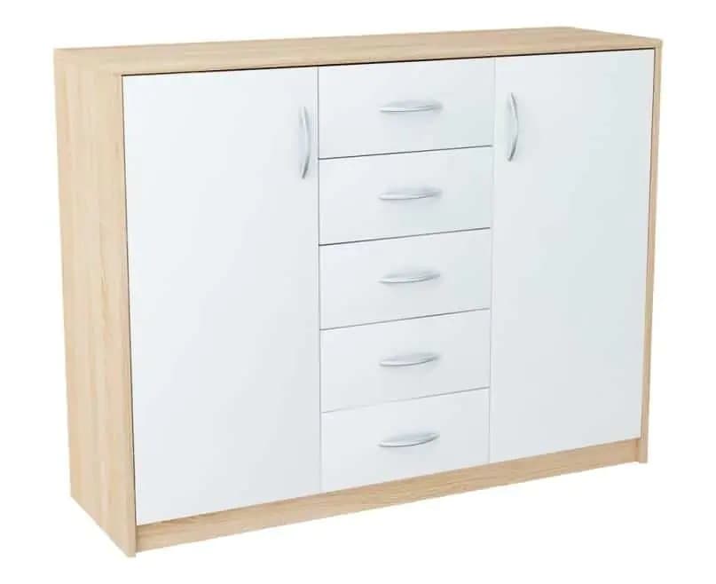 Casarredo Komoda AGNES/HIT 2D5S dub sonoma/bílá