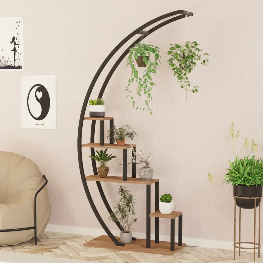 Casarredo Stojan na květiny GARDEN - borovice/černá