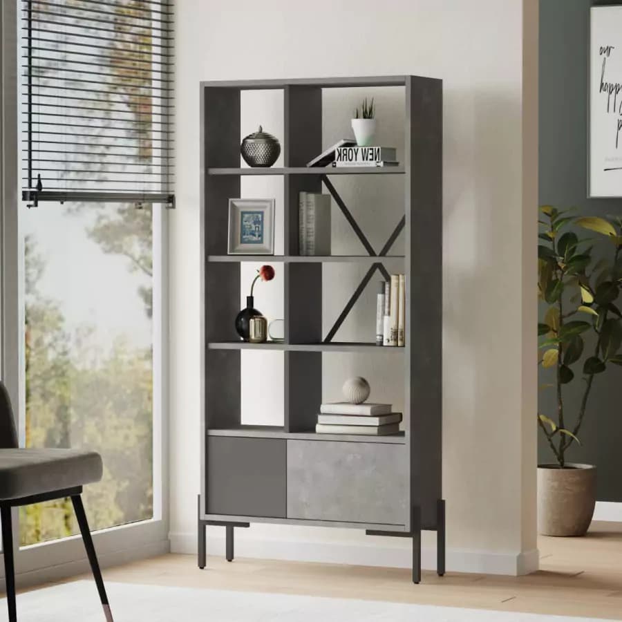 Casarredo Regál BARTU - beton/antracit