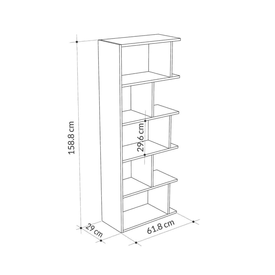 Casarredo Regál, knihovna ARAGOG 1 - dub - náhled 4
