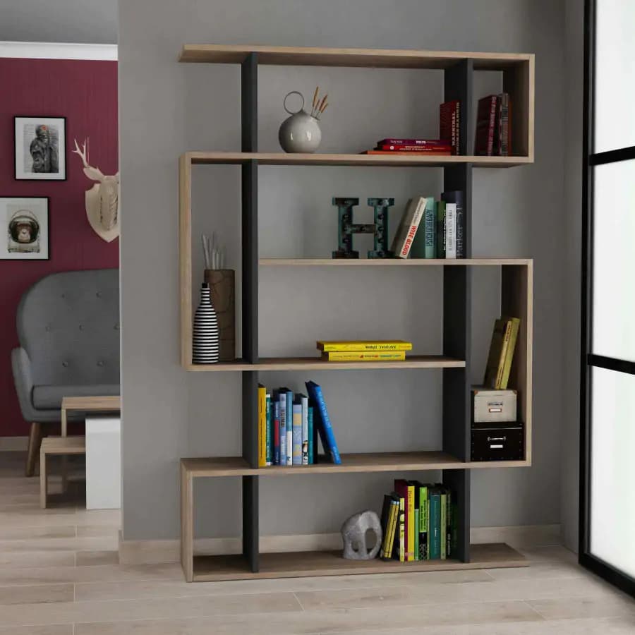 Casarredo Regál, knihovna MYRTALE - dub/antracit - náhled 3