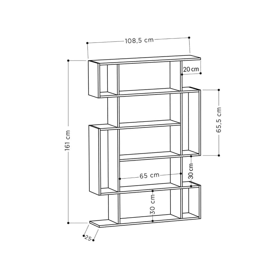 Casarredo Regál, knihovna MYRTALE - dub/antracit - náhled 5
