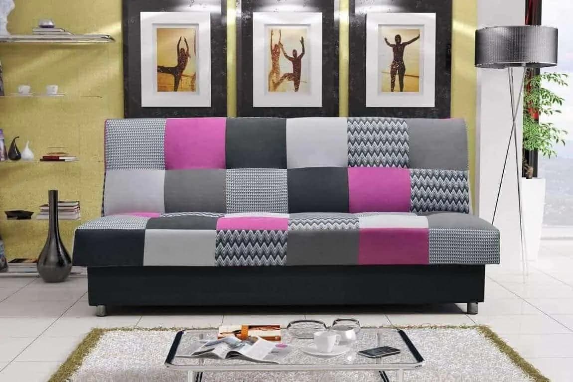 Casarredo Rozkládací pohovka ZIG-ZAG fialová - náhled 4