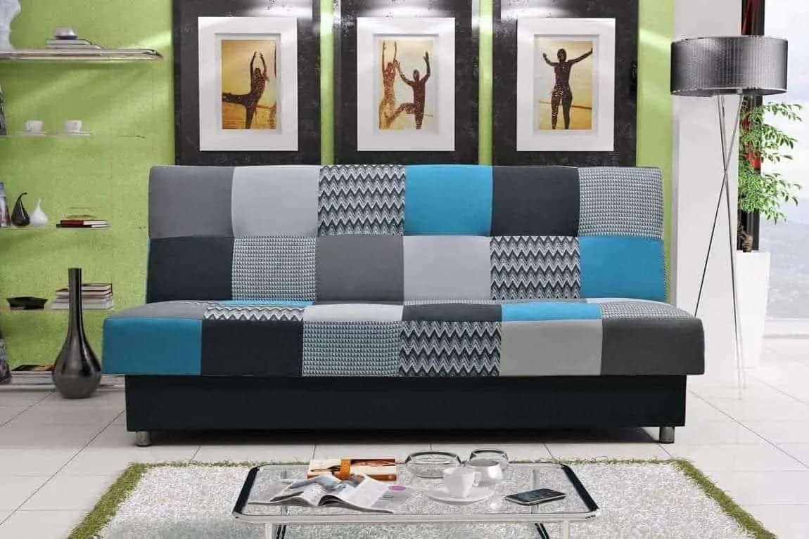 Casarredo Rozkládací pohovka ZIG-ZAG modrá - náhled 4