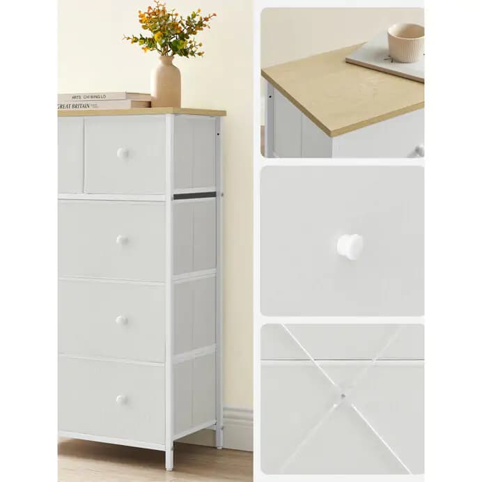 Autronic Regál/komoda AUK-E1051 WT - bílá - náhled 4