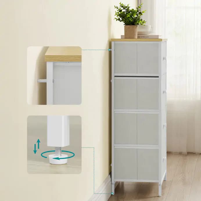 Autronic Regál/komoda AUK-E1051 WT - bílá - náhled 5