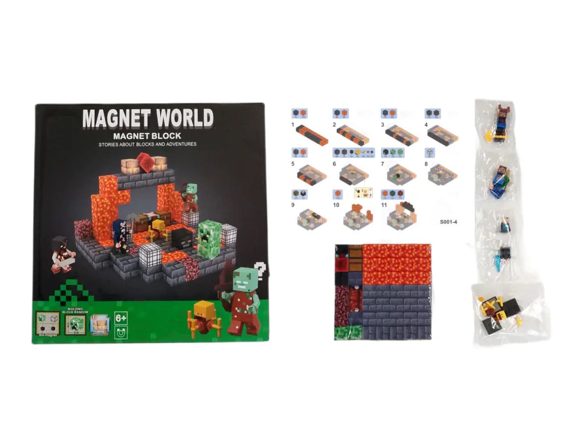 Toybit Magnetická stavebnice Minecraft Danger svítící MSTB2224