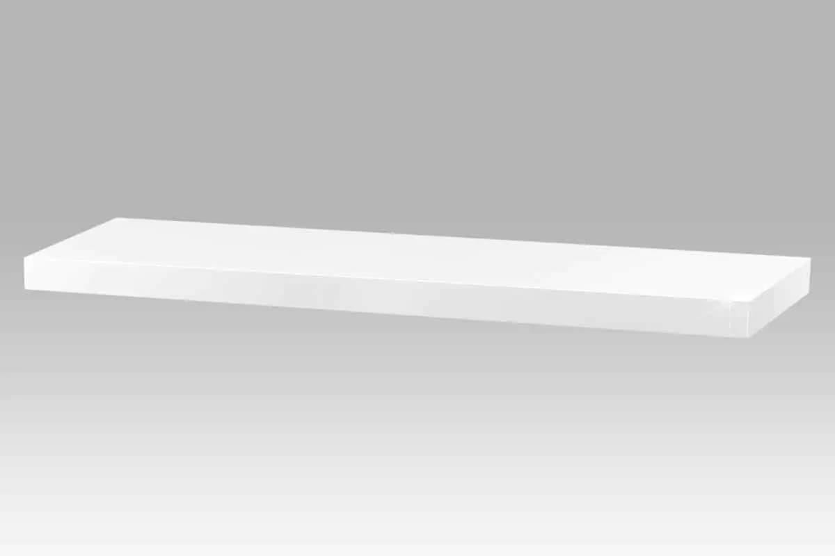 Autronic Polička 80cm P-005 WT - Bílá lesk - náhled 2