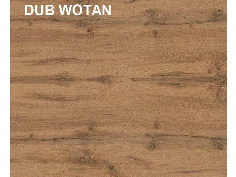 BRW Vitrína Holten REG2D1W - dub wotan/bílý lesk - náhled 4