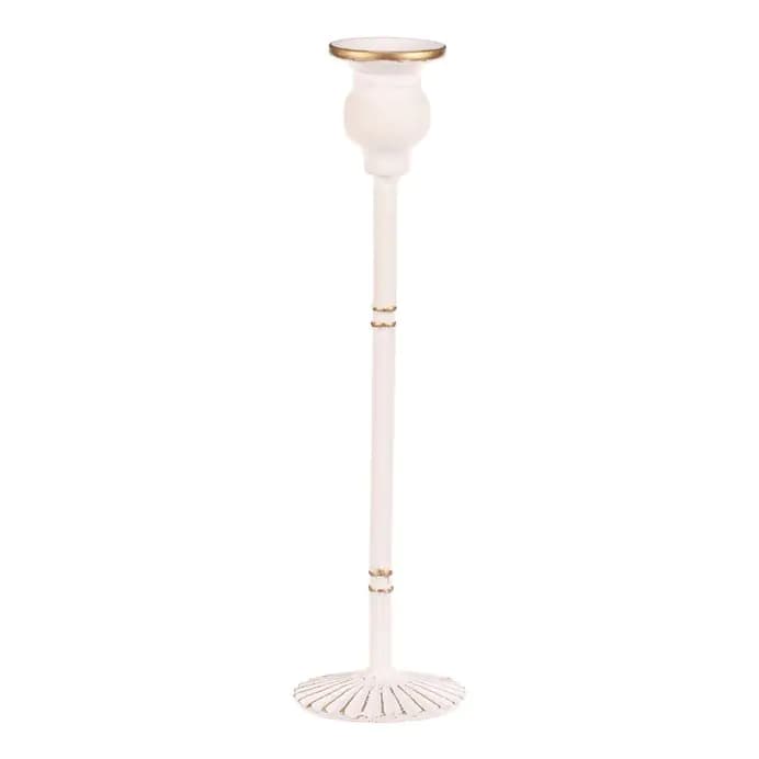 Autronic Svícen kovový 30 cm FUP543 - bílý