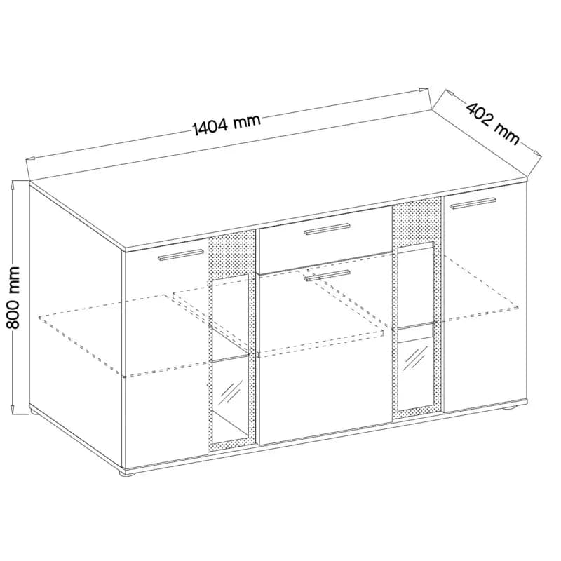 Casarredo Komoda SALSA bílá/dub artisan - náhled 2