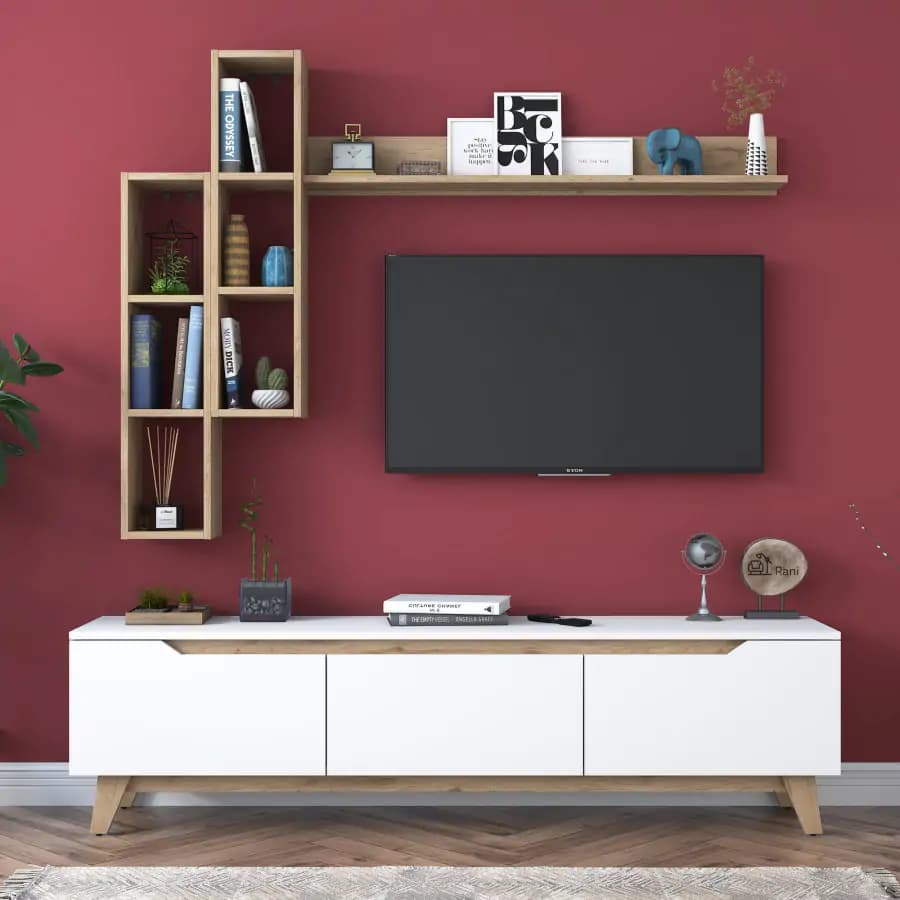 Casarredo Obývací stěna TERMOLI - ořech/bílá