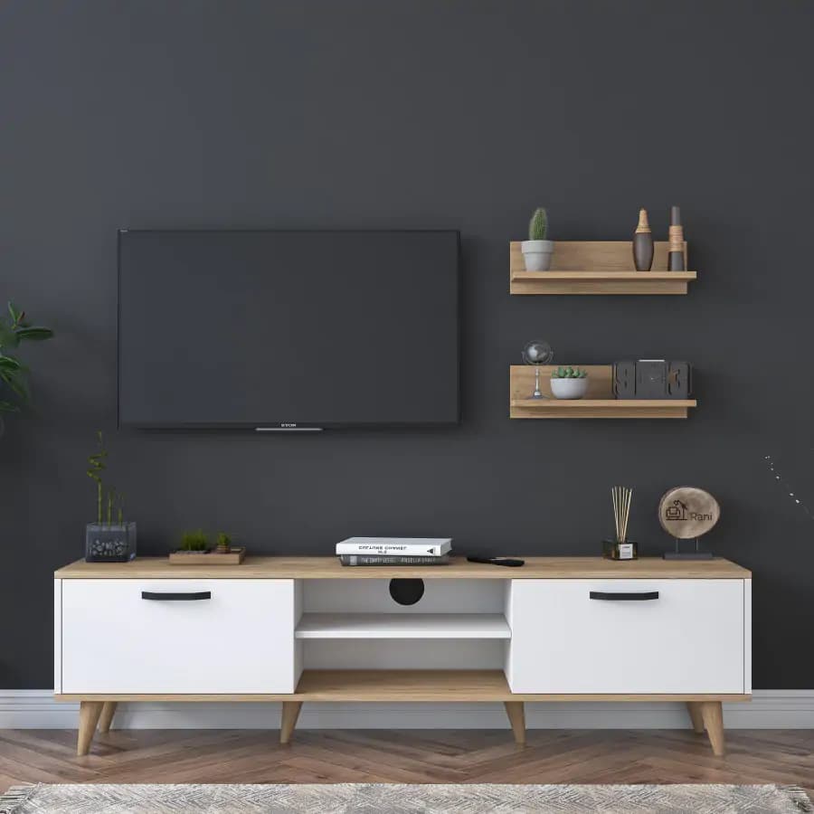 Casarredo Obývací stěna TROPEA - bílá/ořech