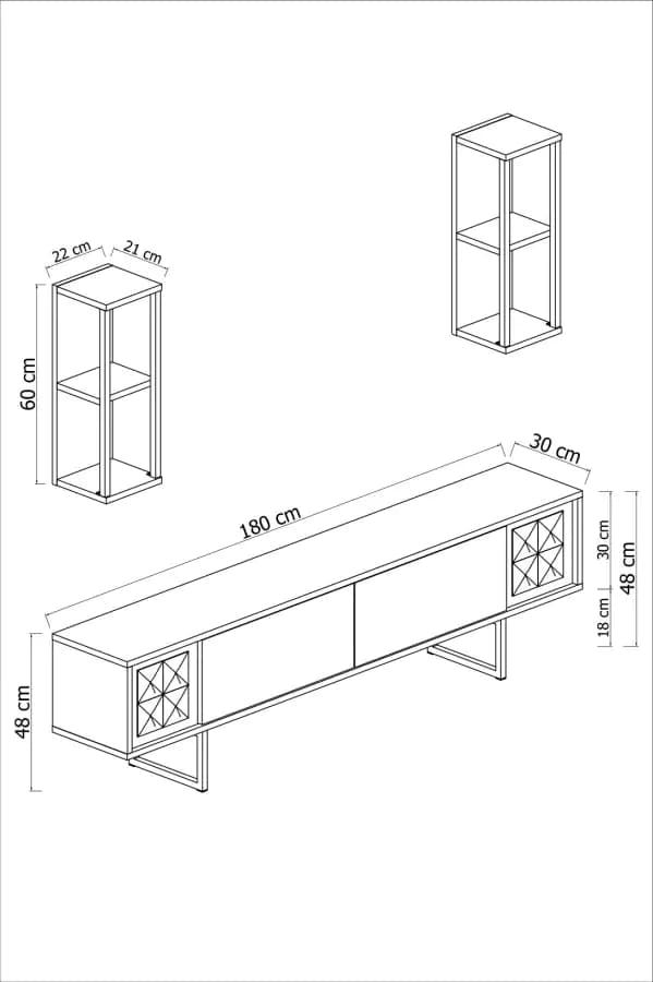 Casarredo Obývací stěna Gold Line - bílá/černá - náhled 2