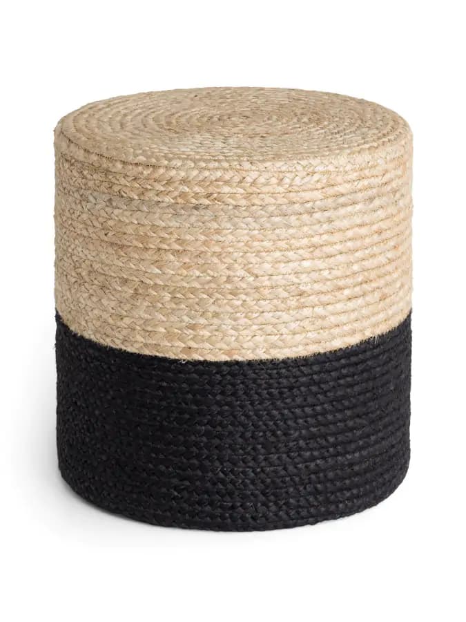 Hanse Home Taburet JUTTA POUF 106237 Beige/Black 40x40 cm