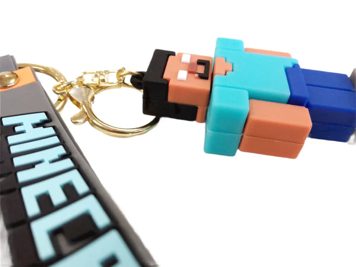 Bagito Dětská klíčenka Minecraft Steve Pixel PKBA2355 - náhled 2