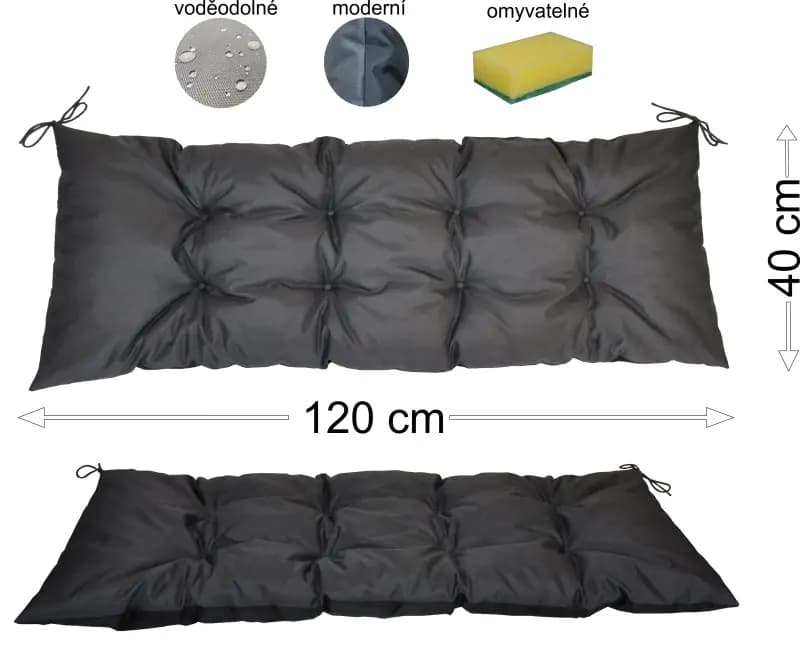 Axin Trading Podsedák 120x40 grafit voděodolný - náhled 3