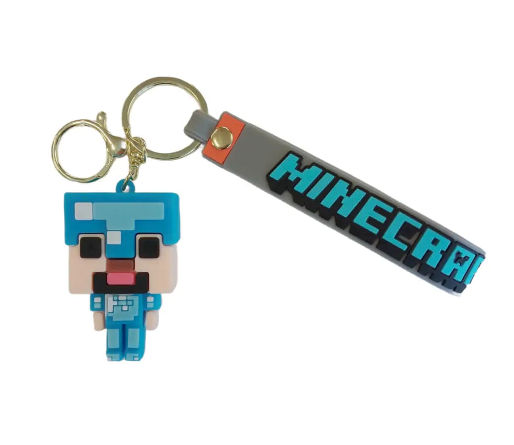 Bagito Dětská klíčenka Minecraft Diamantový Steve PKBA2353