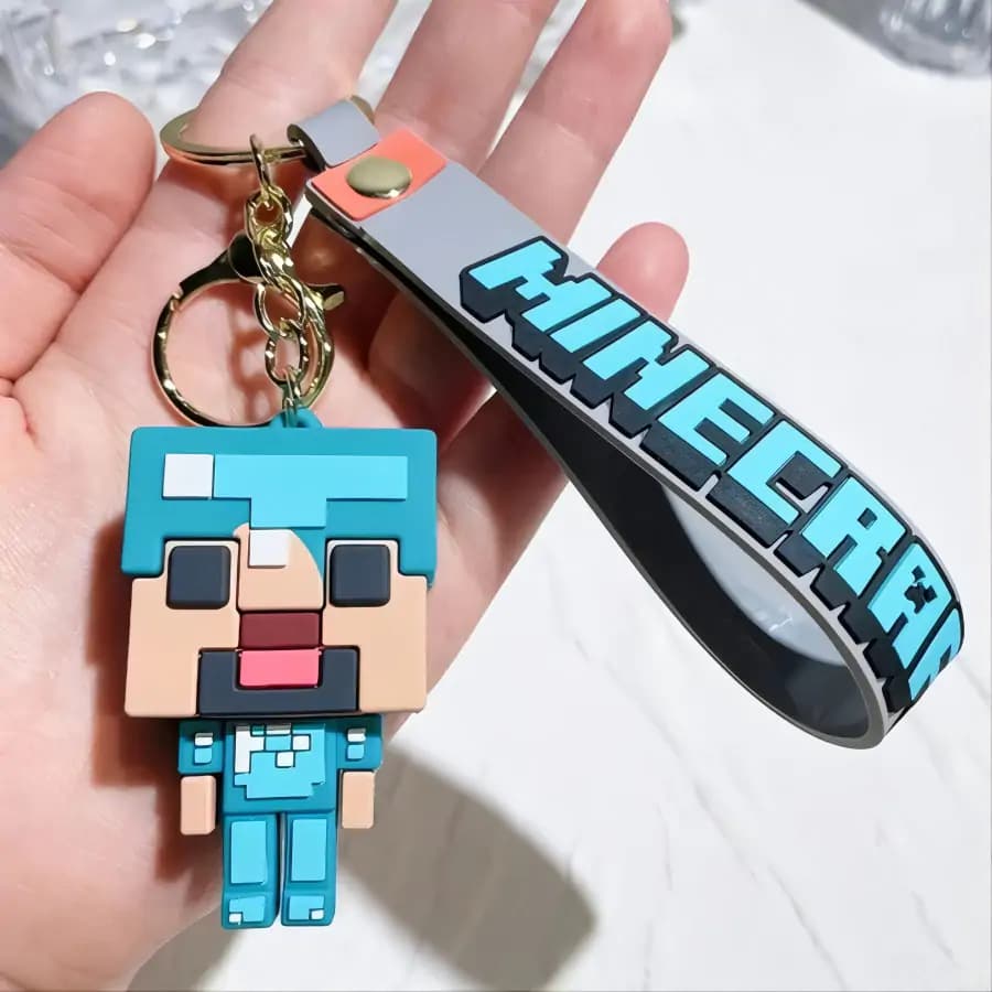 Bagito Dětská klíčenka Minecraft Diamantový Steve PKBA2353 - náhled 2
