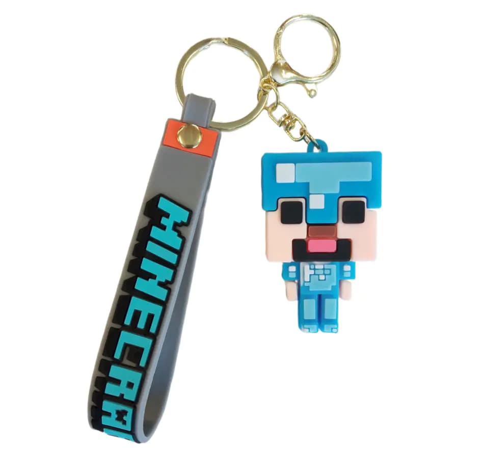 Bagito Dětská klíčenka Minecraft Diamantový Steve PKBA2353 - náhled 3