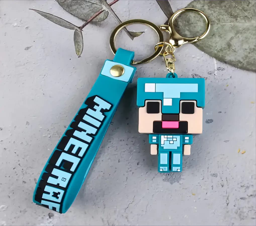 Bagito Dětská klíčenka Minecraft Diamantový Steve PKBA2353 - náhled 5