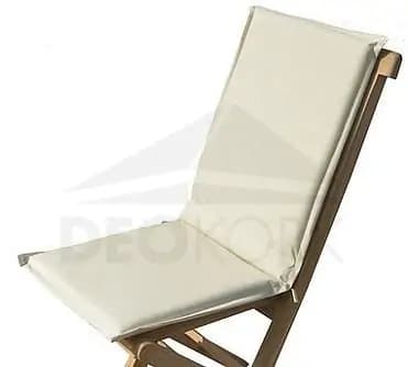 ATAN Zahradní skládací křeslo s poduškou IVORY (teak) - náhled 3