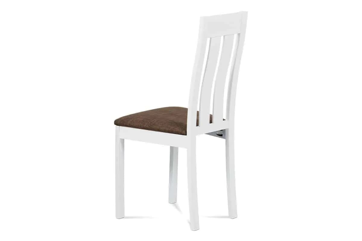 Autronic Jídelní židle BC-2602 WT - Bílá, potah hnědý - náhled 2