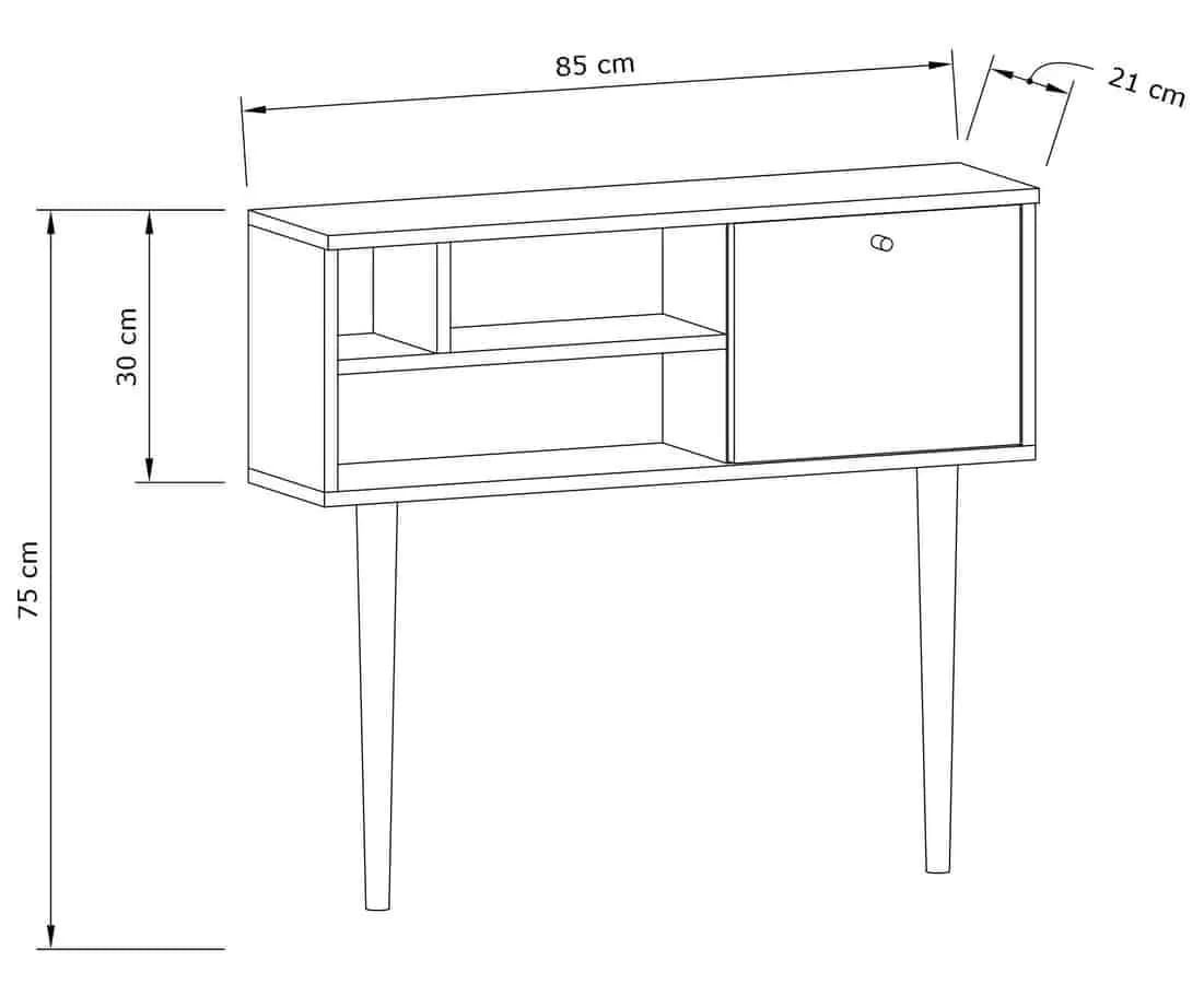 Casarredo Konzolový stolek VERMONT šedá - náhled 3