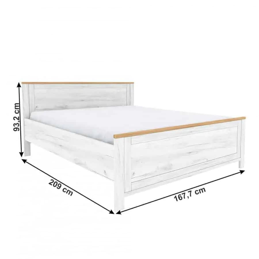 Tempo Kondela Postel Z2 SUDBURY, 160x200, dub craft zlatý / dub craft bílý - náhled 2