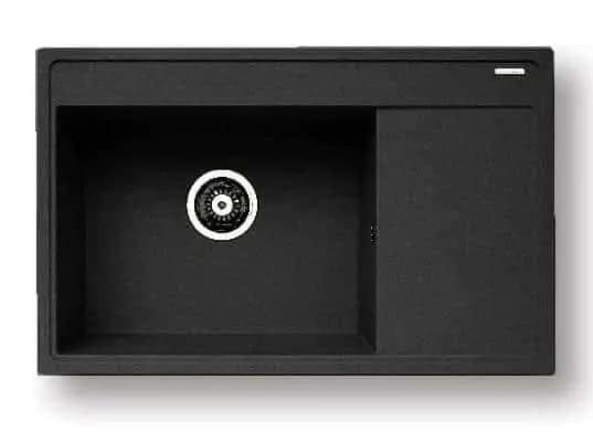 Casarredo Pyragranitový dřez CAMEA 1B 1D LH (79x50) black