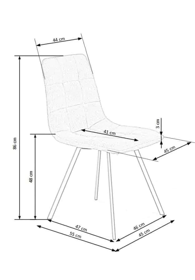 Halmar Jídelní židle K402 - šedá - náhled 3