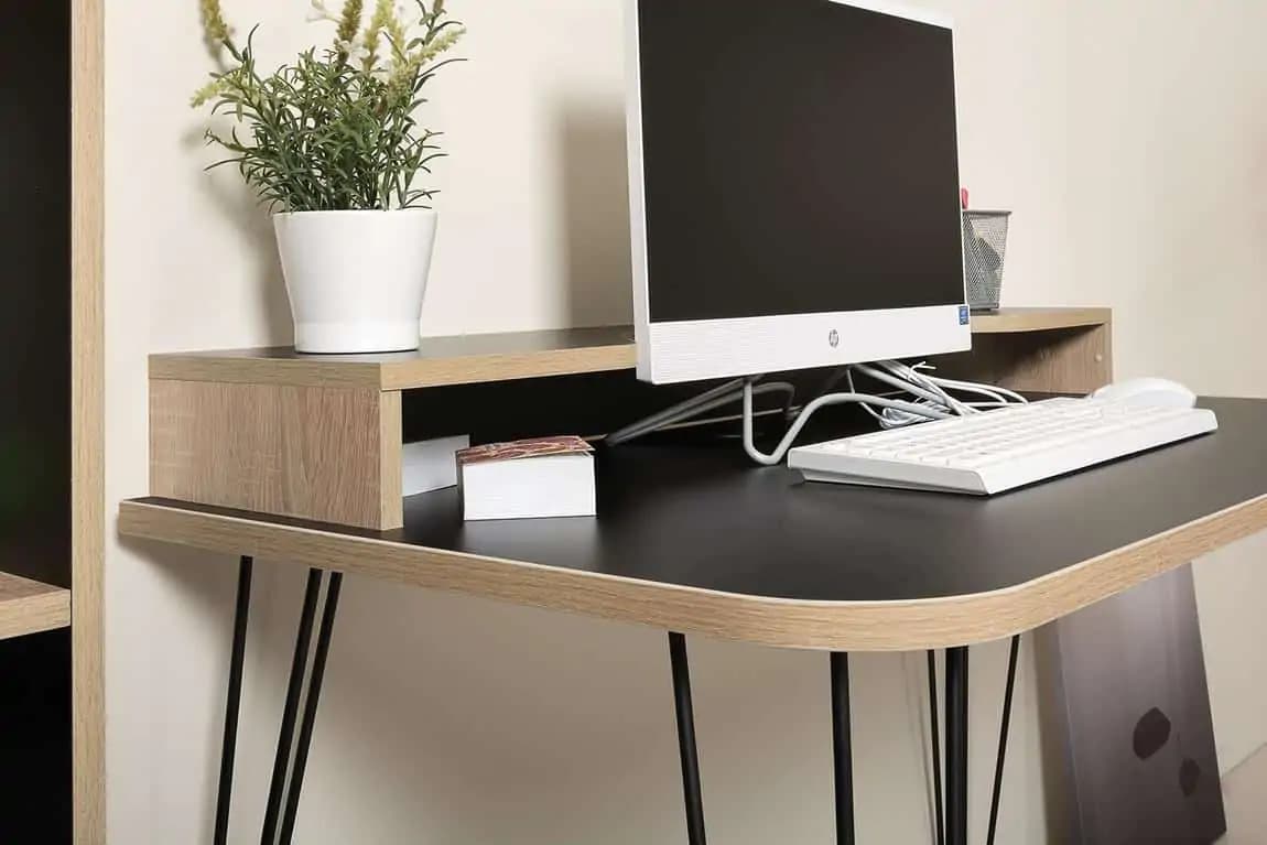 Casarredo Pracovní stůl BRAYDEN 3 12.66 černá/dub sonoma - náhled 3