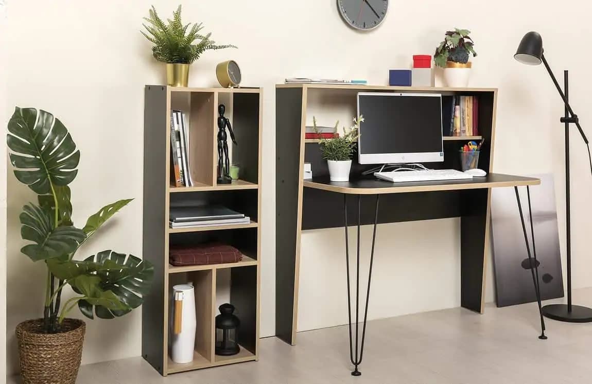 Casarredo Pracovní stůl BRAYDEN 3 12.67 černá/dub sonoma - náhled 3